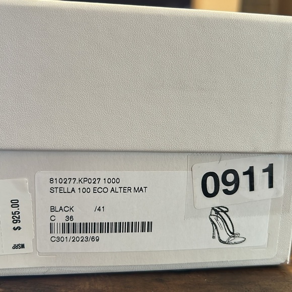 Stella McCartney 100mm Stella Eco Alter Gold Chain High Heels NEW EU 36 US 6 - Picture 11 of 11